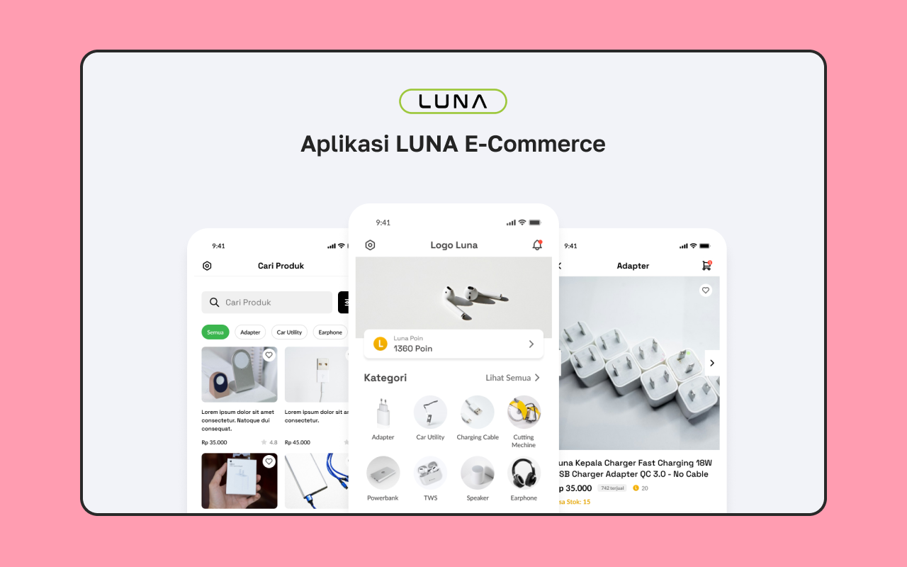 LUNA — Aplikasi E-Commerce Restock & Loyalty preview